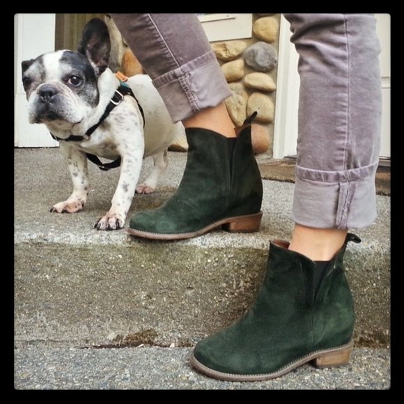 P. Monjo / Argila Ankle Booties in Green Suede - Size 38.5 - Picture 2 of 7